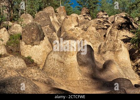 Les hoodoos de tuf volcanique dans la région géologique de Wheeler dans les montagnes de San Juan, Colorado, États-Unis Banque D'Images