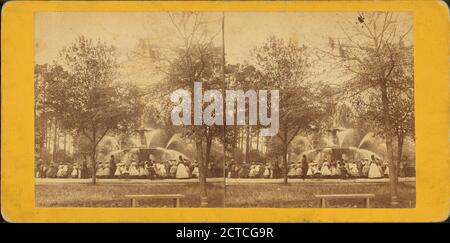 Park Fountain., image fixe, stéréographes, 1850 - 1930, Wilson, J. N. (Jerome Nelson) (1827-1897 Banque D'Images