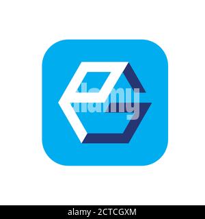 Approche moderne initiale PG lettre logo design vectoriel concept graphique illustrations Illustration de Vecteur