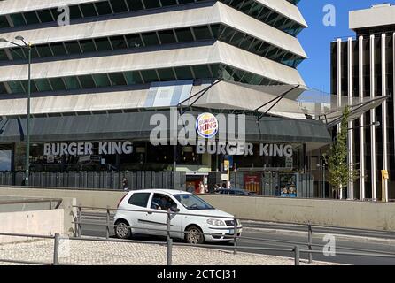 Lisbonne, Lissabon, Portugal, 16 août 2020. Restaurant de restauration rapide Burger King. © Peter Schatz / Alamy stock photos Banque D'Images