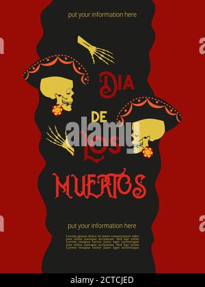 Affiche du jour de l'mort Illustration de Vecteur