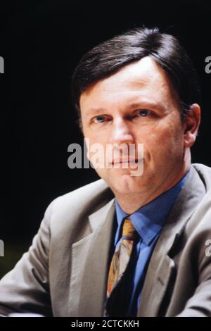 Antoine Waechter participe au Congrès national du Parti de l'écologie des Verts, Chambéry, Savoie, France, 1994 Banque D'Images