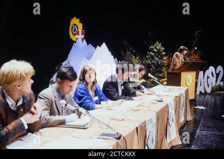 Congrès national du Parti Ecologie des Verts, Chambéry, Savoie, France, 1994 Banque D'Images