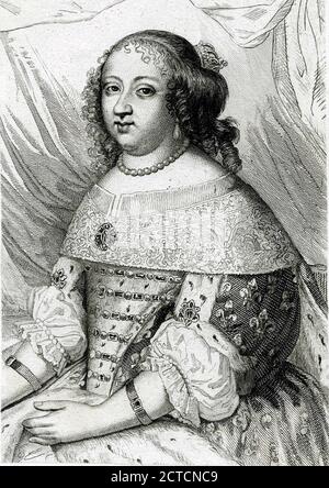 ANNE D'AUTRICHE (1601-1666) UNE princesse espagnole et reine de La France comme épouse de Louis XIII Banque D'Images