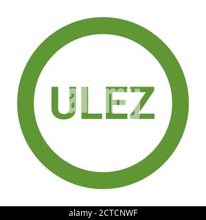 Ulez, signe de zone à émission ultra faible au Royaume-Uni Banque D'Images