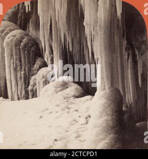 Grotte de glace, sous Horse-Shoe Fall., Soule, John P. (1827-1904), New York (État), Niagara Falls (N.Y. et ont Banque D'Images