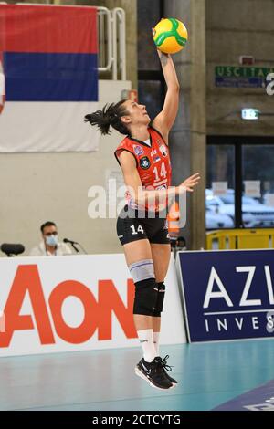 Scandicci, Italie. scandicci, Italie, 22 septembre 2020, LAZIC Jelena (tente OBRENOVAC) pendant Savino Del Bene Scandicci vs OK tente Obranovac - Volleyball Champions League Women - Credit: LM/Filippo Tomasi Credit: Filippo Tomasi/LPS/ZUMA Wire/Alay Live News 2020 Banque D'Images