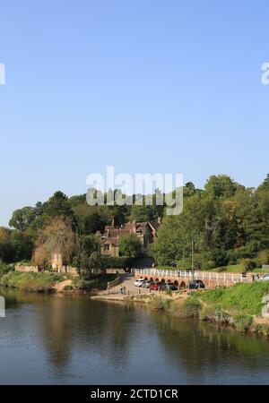 La rivière Severn à Arley près de Bewdley, Worcestershire, Angleterre, Royaume-Uni. Banque D'Images