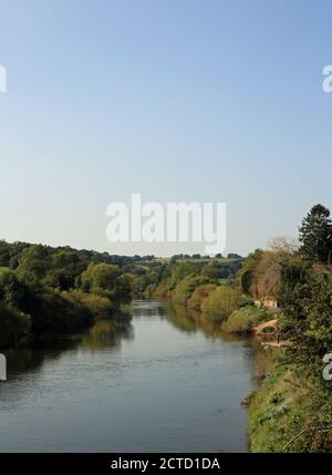 La rivière Severn à Arley près de Bewdley, Worcestershire, Angleterre, Royaume-Uni. Banque D'Images