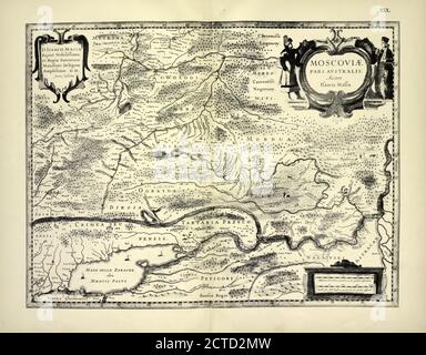 Karta Iuzhnoi Rossi I.Massy 1633g Tekst str.15., photo, cartes, 1899 - 1633 Banque D'Images