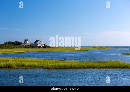 Swan Pond River, Dennis Port, Massachusetts, États-Unis Banque D'Images