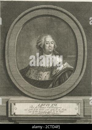 Louis XVI, Roi de France et de Navarre., photo, estampes, 1793 Banque D'Images