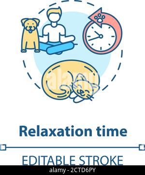 Icône concept temps de relaxation Illustration de Vecteur