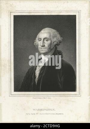 George Washington., photo, Prints, 1830, Childs & Aman Banque D'Images