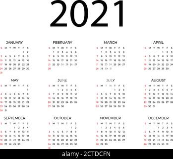 Calendrier pour 2021 ans. Illustration de Vecteur