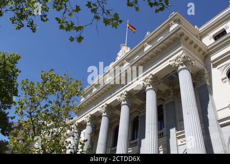 Bâtiment de la Bourse de Madrid (Espagne). / Ana Bornay Banque D'Images