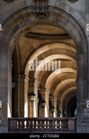 Tunnel de l'arche à Paris, France Banque D'Images