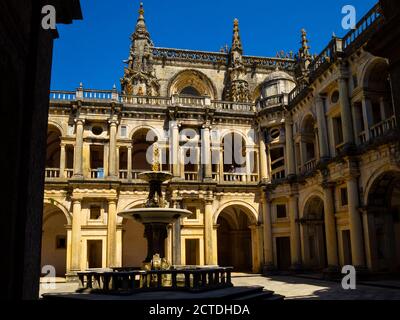 Grand cloître de Diogo do Torralva, forteresse de Tomar, Château des Templiers, Templiers, Patrimoine de l'UNESCO, Tomar, quartier de Santarém, Portugal, Europe, Banque D'Images