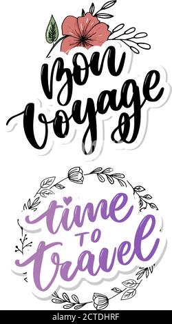 Style de vie Voyage inspiration citations lettrage. Typographie motivationnelle. Élément graphique de calligraphie. Collectez des moments Old Ways ne vous ouvre pas de nouveau Illustration de Vecteur