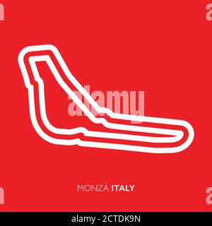 Circuit de Monza, Italie. Carte vectorielle de piste de course Motorsport Illustration de Vecteur