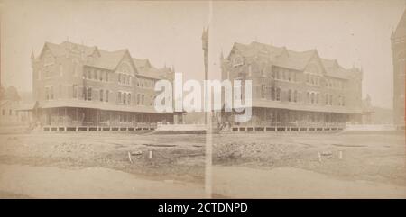Vue sur le bâtiment, terrain en construction., Ackerman Bros., 187-?, New York (État), Bath (N.Y Banque D'Images