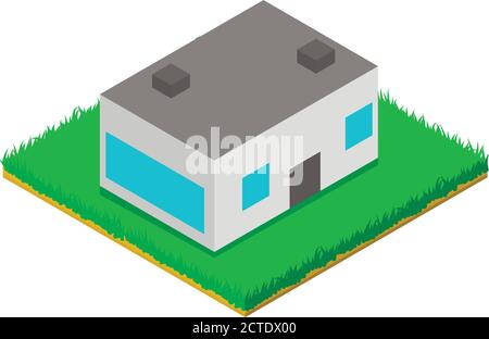 L'icône d'un bâtiment industriel, style isométrique Illustration de Vecteur