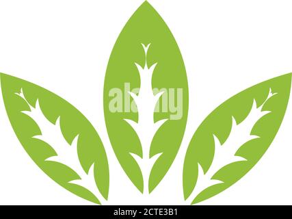 vecteur géométrique de symbole simple à trois feuilles Illustration de Vecteur