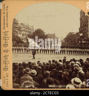 Washington, le 20 septembre 1892, Grand Review G.A.R., Griffith & Griffith, Grand Army of the Republic, 1892, Washington (D.C Banque D'Images