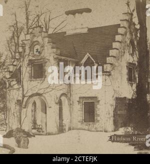 Rivière Hudson. Maison d'Irving, Irving, Washington, 1783-1859, Sunnyside (Tarrytown, N.Y.), 1865, New York (État), Sleepy Hollow (N.Y.), Tarrytown (N.Y. Banque D'Images