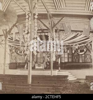 Auditorium, 4 juillet, Pach, G. W. (Gustavus W.) (1845-1904), Tourisme, drapeaux, célébrations du 4 juillet, auditoriums, New Jersey, Asbury Park (N.J.), Ocean Grove (N.J Banque D'Images