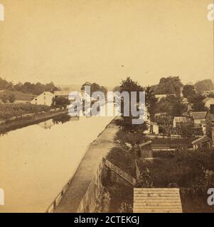 Vue sur le canal de Pennsylvanie depuis la gare de Rockwell sur la Pa. R., vers l'est, E. et H.T. Anthony (firme), Pennsylvania Railroad, Pennsylvanie Banque D'Images