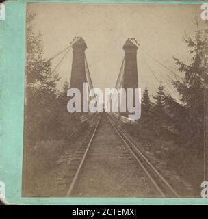 Pont suspendu, vue de dessus de Niagara, New York (État), Niagara Falls (N.Y. et ont Banque D'Images