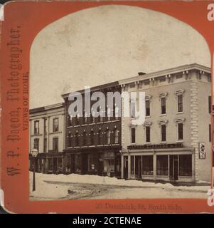 Dominick Street, côté sud. Vue sur un bâtiment commercial., Bacon, W. P., bâtiments commerciaux, New York (État), Rome (N.Y Banque D'Images