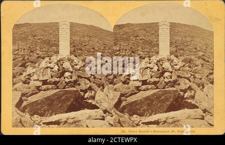 Monument Harry Hunter, Mt. Washington., Kilburn Brothers, New Hampshire, Washington, Mount (N.H Banque D'Images