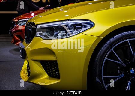 BMW M5 voiture de compétition au 89e salon international de l'automobile de Genève. Genève, Suisse - 5 mars 2019. Banque D'Images