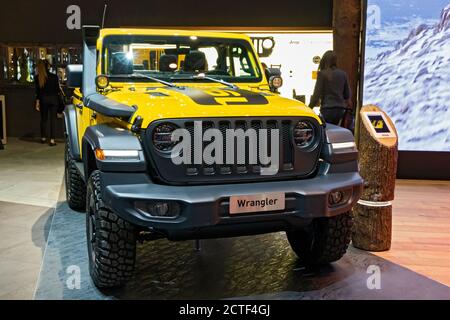 Jeep Wrangler Rubicon 4x4 présenté au 89e salon international de l'automobile de Genève. GENÈVE, SUISSE - 5 MARS 2019 Banque D'Images