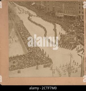 Pompiers de New York, Grand centenaire, 1889, New York (État), New York (N.Y.), Manhattan (New York, N.Y.), Union Square (New York, N.Y. Banque D'Images