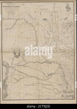 Carte militaire du Nebraska et du Dakota , cartographique, cartes, 1857, Warren, G. K. (Gouverneur Kemble), 1830-1882, Floyd, John B. (John Buchanan), 1806-1863, Harney, William S. (William Selby), 1800-1889, Humphreys, A. (Andrew Atkinson), 1810-1883, Lewis, Meriris Peters, N. Clark, 1838, William N. Clark, 1809, 1770, William N. Clark, 1774, Banque D'Images