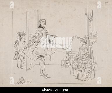 Le maître dansant, image fixe, estampes, 1810 - 1819, Schnorr von Carolsfeld, Ludwig Ferdinand, 1788-1853, Canot, Philippe, d. 1783 Banque D'Images