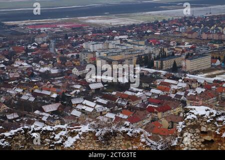 Rasnov ville, Roumanie, vue, paysage Banque D'Images