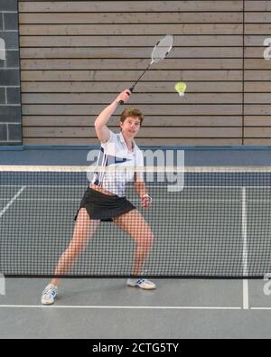 Action und Einsatz beim Badminton