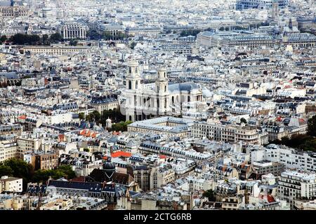 Vue aérienne sur la ville de Londres Vue sur la cathédrale Saint-Paul, un voyage populaire destination touristique landma Banque D'Images