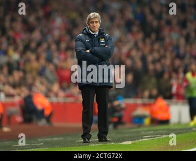 MANUEL PELLEGRINI ARSENAL V MANCHESTER CITY PREMIER LEAGUE - EMIRATES STADIUM. PHOTO : © MARK PAIN / ALAMY Banque D'Images