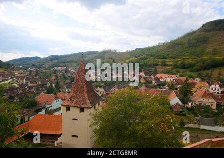 Vue de l'église fortifiée de Biertan, Roumanie, Europe (deutsch Birthälm) Banque D'Images