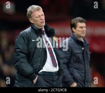 DAVID MOYES MANCHESTER UNITED CONTRE SWANSEA. CRÉDIT PHOTO PREMIER LEAGUE : © MARK PAIN / ALAMY Banque D'Images