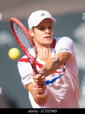 Hambourg, Allemagne. 23 septembre 2020. Circuit ATP de tennis - Hamburg European Open, singles, men, tour de seize dans le stade de Rothenbaum. Garin (Chili) - chanvre (Allemagne). Yannick Hanfmann en action. Credit: Daniel Bockwoldt/dpa/Alay Live News Banque D'Images