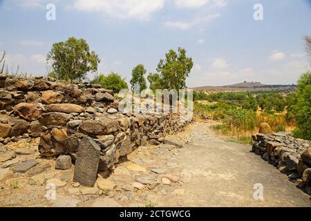 Israël, la mer de Galilée, les ruines du village de pêcheurs de Capharnaüm Banque D'Images