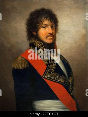 Anonyme; Portrait de Joachim Murat. Roi de Naples. Peinture à l'huile sur toile cm 75 x 58. Banque D'Images