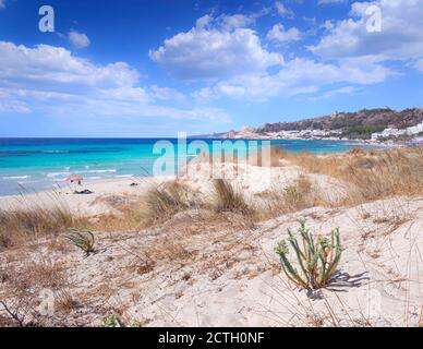 Lido Conchiglie Beach à Salento, Pouilles (Italie). Banque D'Images