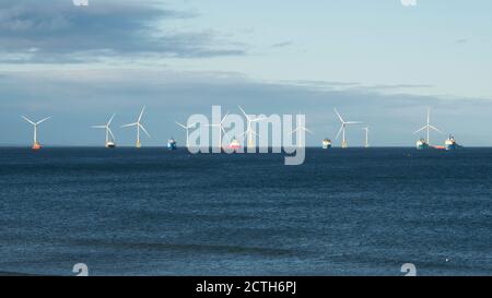 Le parc d'éoliennes offshore d'Aberdeen Banque D'Images